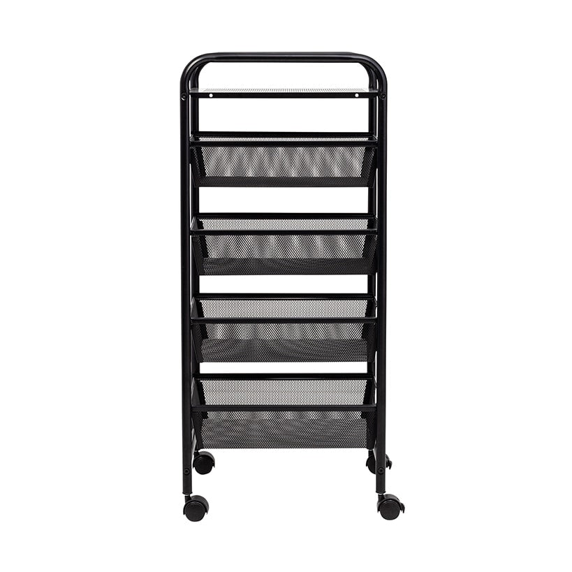 Mesh Rolling Storage Cart 4-Drawer