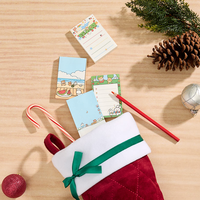 Cartoon Memo Writing Notepads - Set of 4