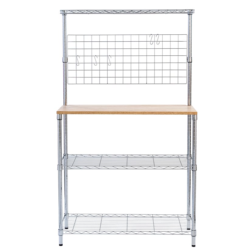 Baker's Rack with Hanging Grid Storage 4-Tier