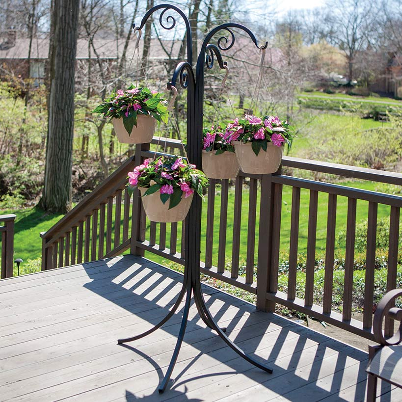 4-Way 72" Scroll Basket Hanger