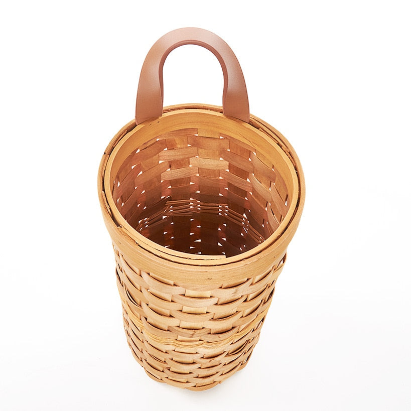 Decorative Grocery Plastic Bag Dispenser - Woven Design