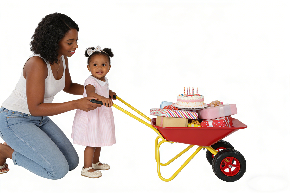 Children's metal trolley, Load-bearing capacity: 33LBS,children's heavy vehicle, metal structure two-wheeled trolley, steel pallet, can be used in gardens, loading leaves, soil, sand, etc. (red) - image 11