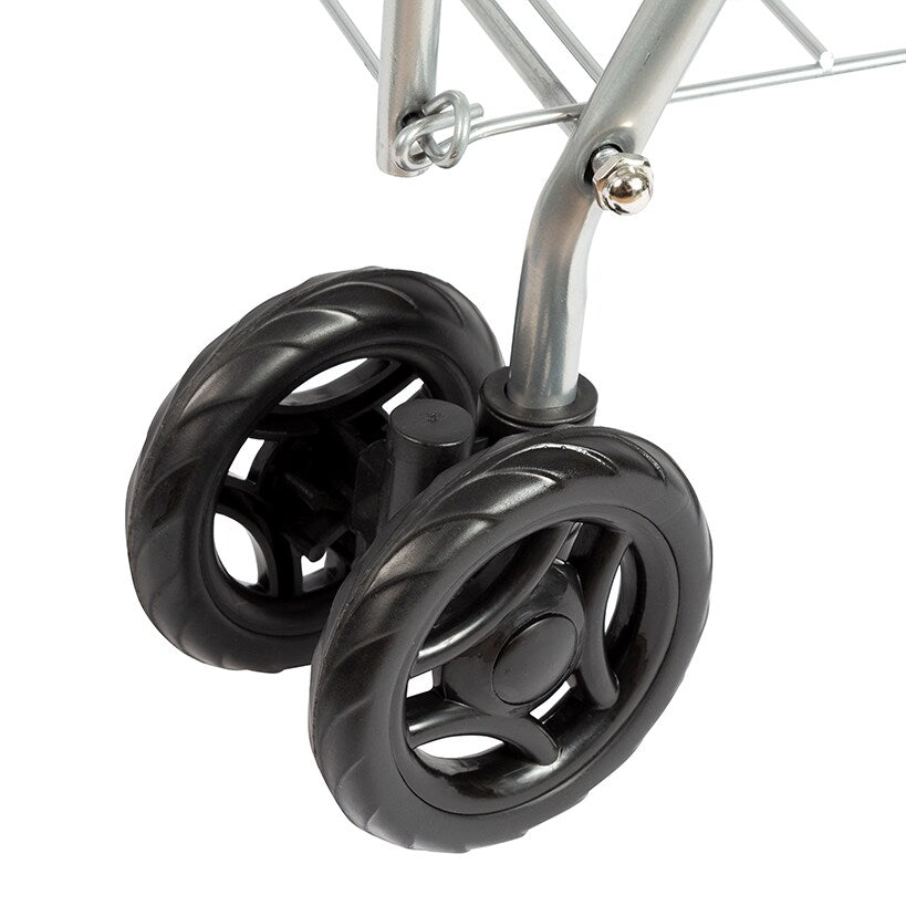 Folding Utility Cart Chrome 4 Wheel