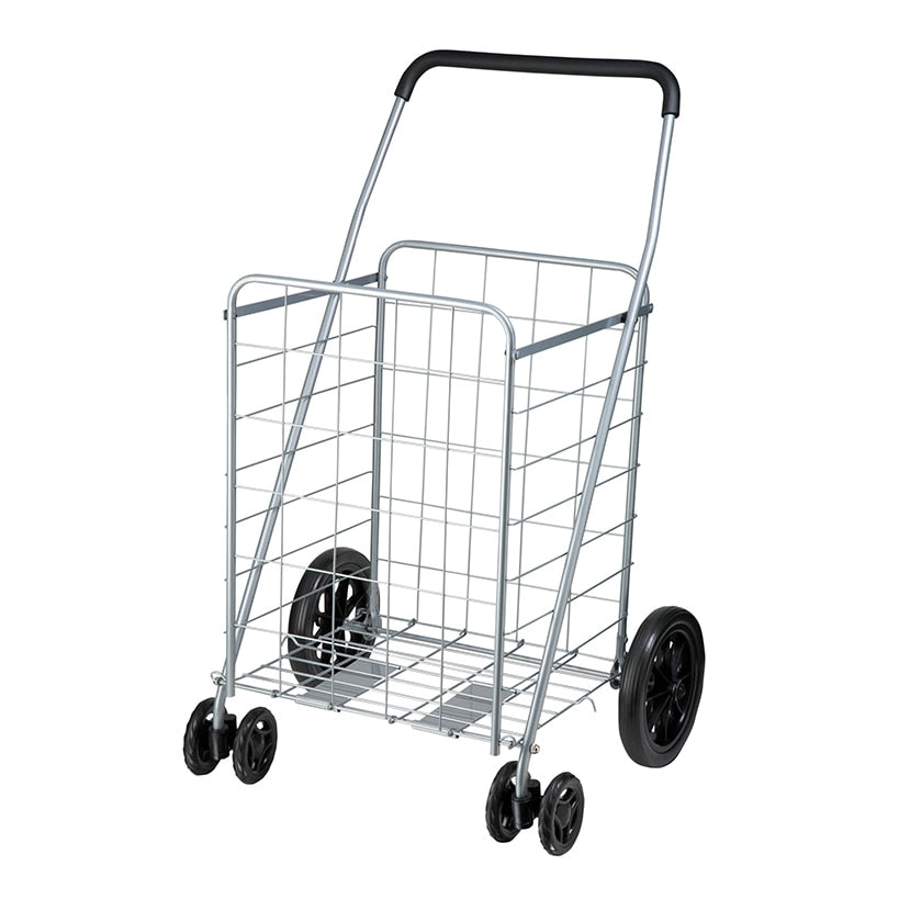 Folding Utility Cart Chrome 4 Wheel