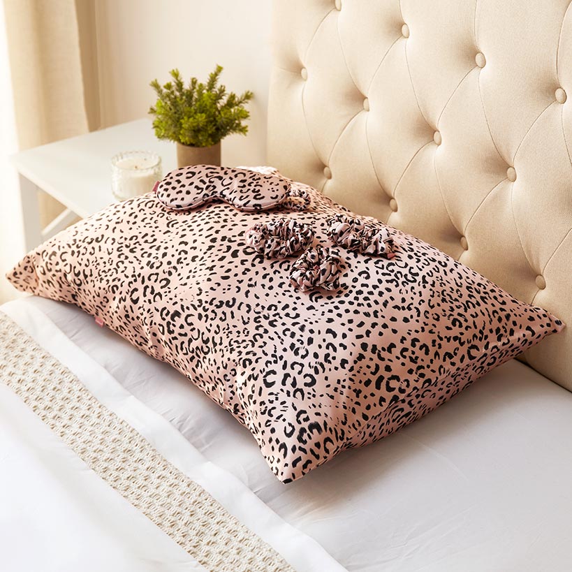 Women's Satin Sleep Gift Set - Pillowcase, Hair Ties, and Eye Mask