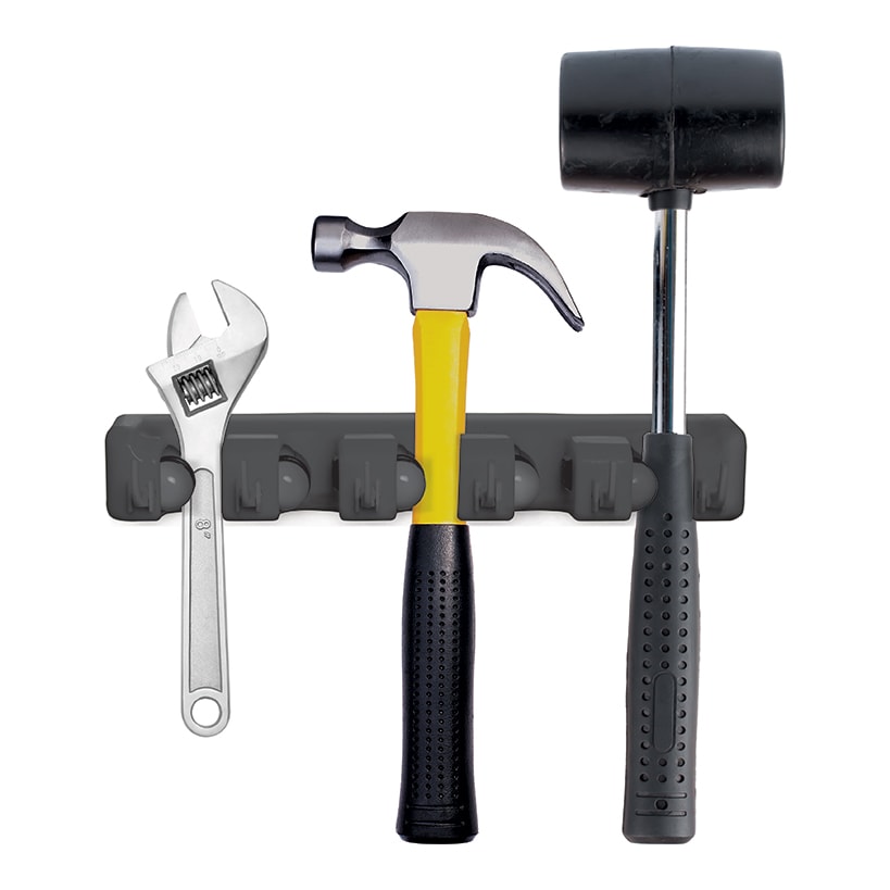 5-Slot Mop and Broom Wall Organizer