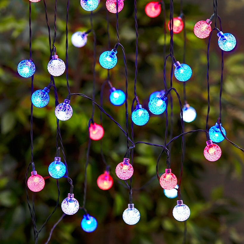 Solar 50-Bulb String Lights