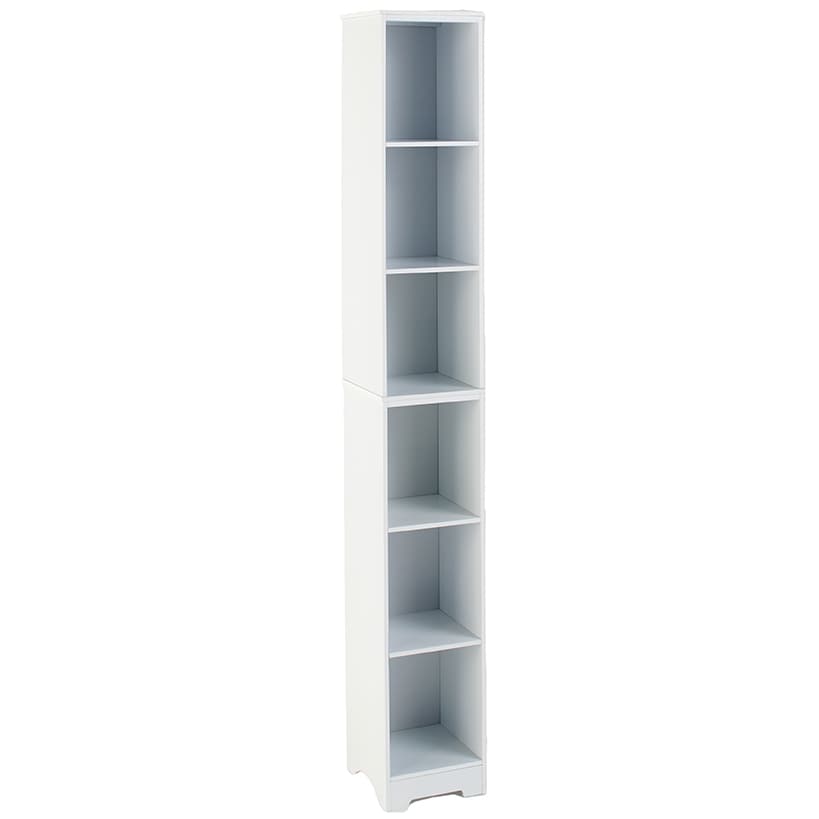 Narrow Storage Tower with 6 Shelves or Set of 2 Wicker Baskets