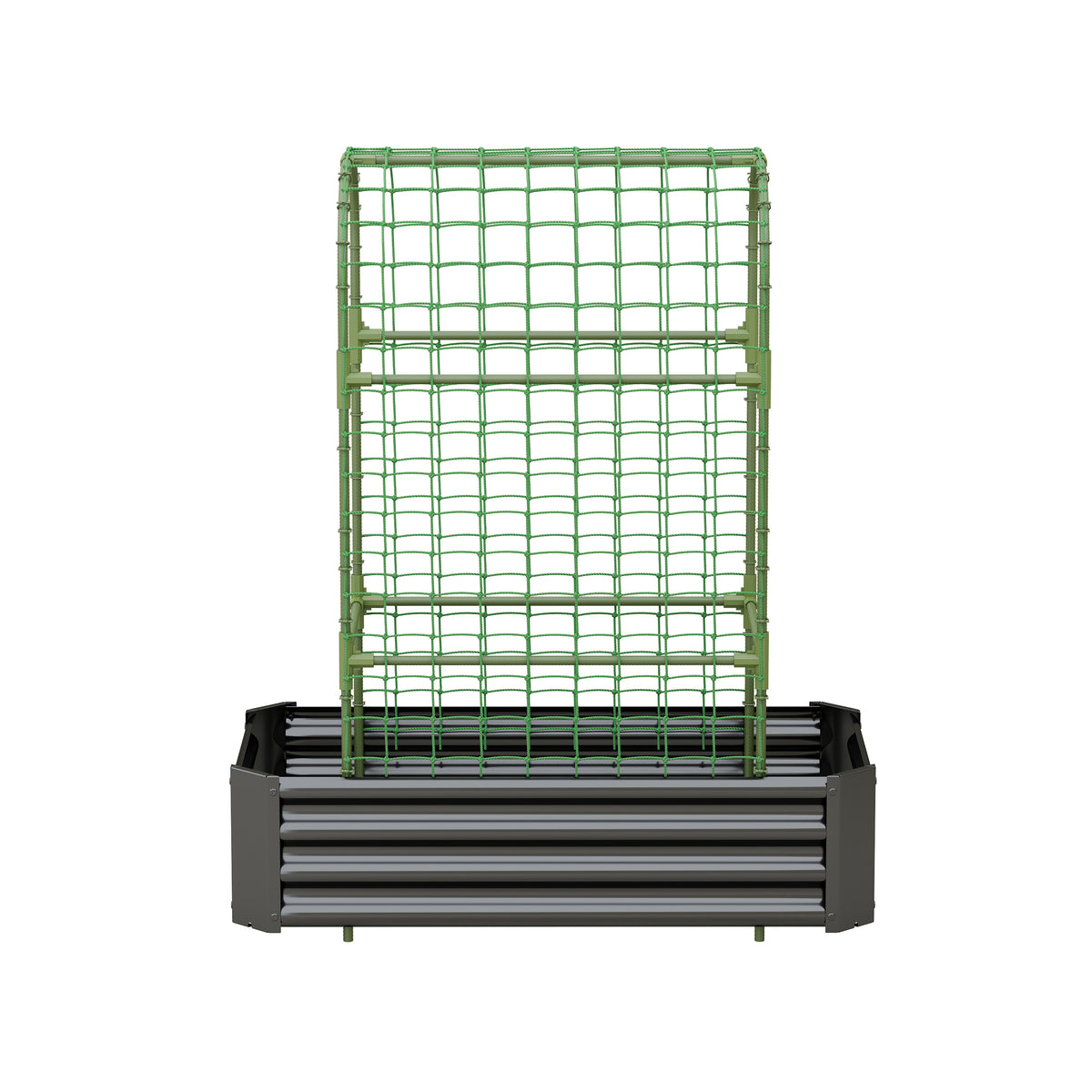 2-in-1 Raised Garden Bed with Trellis - 59" Tall Arch Planter Box for Climbing Plants, Outdoor Galvanized Metal Gardening Bed for Vegetables, Fruits, Flowers (Black, 4x2x1 Ft) - image 10
