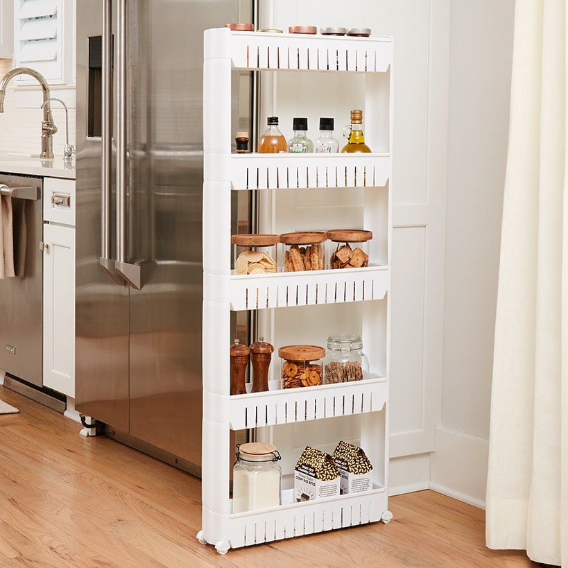Slim Utility Kitchen Storage Cart with Wheels#select-cart_5-tier