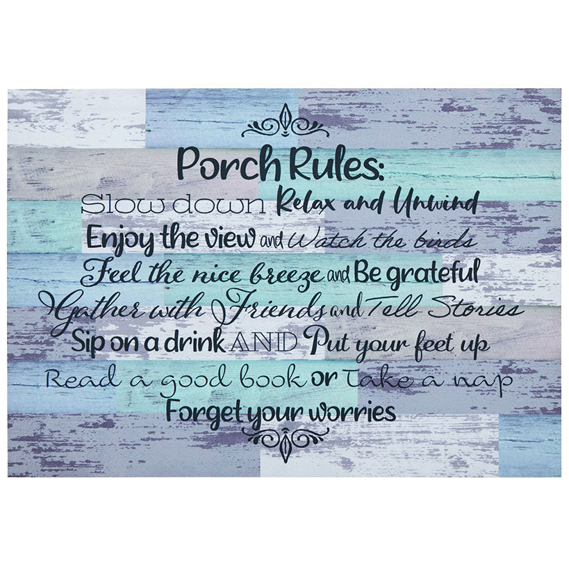 Porch Rules Indoor/Outdoor Area, Accent, or Runner Rug