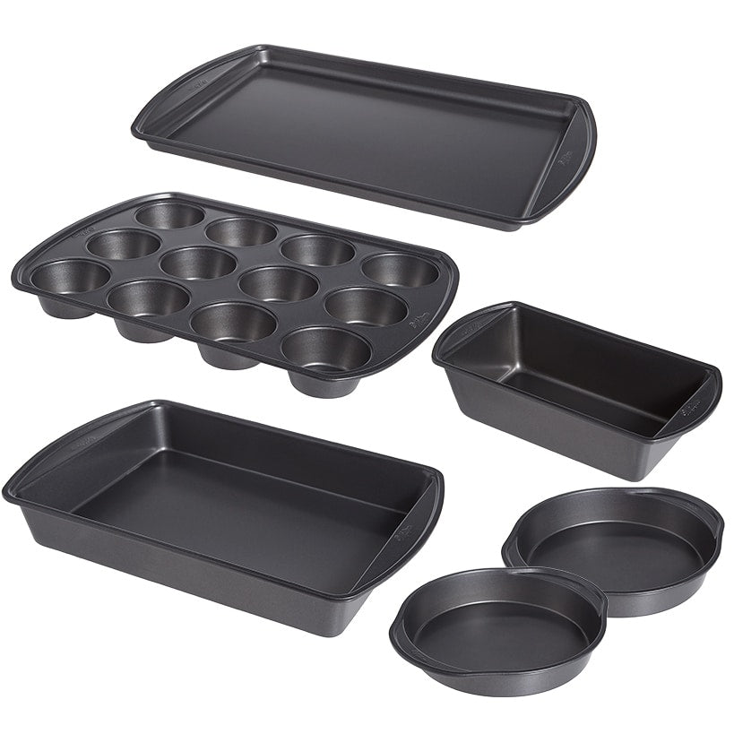Wilton Nonstick Baking Pan Gift Set - Loaf, Round, Oblong, Muffin