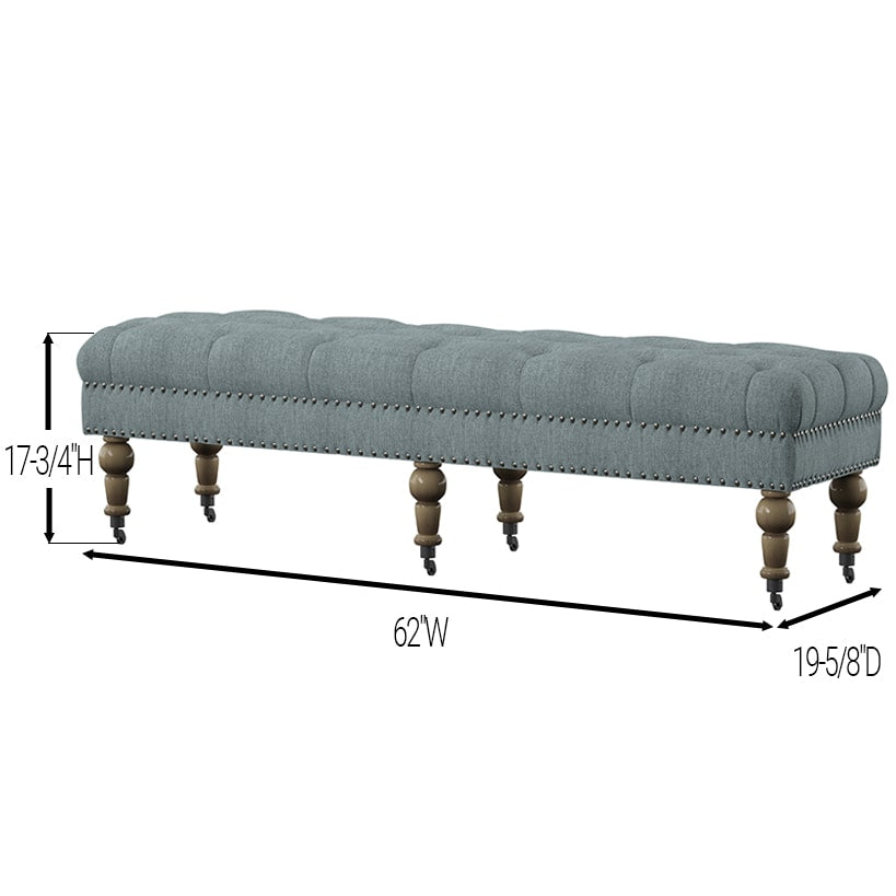 Isabelle Linen 62" Bench