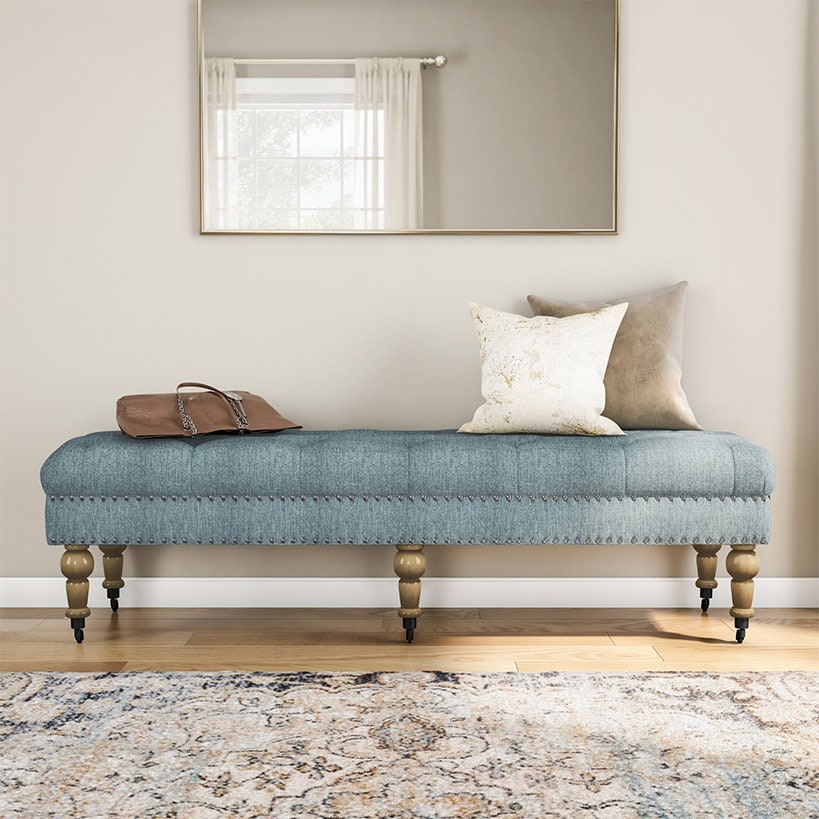 Isabelle Linen 62" Bench