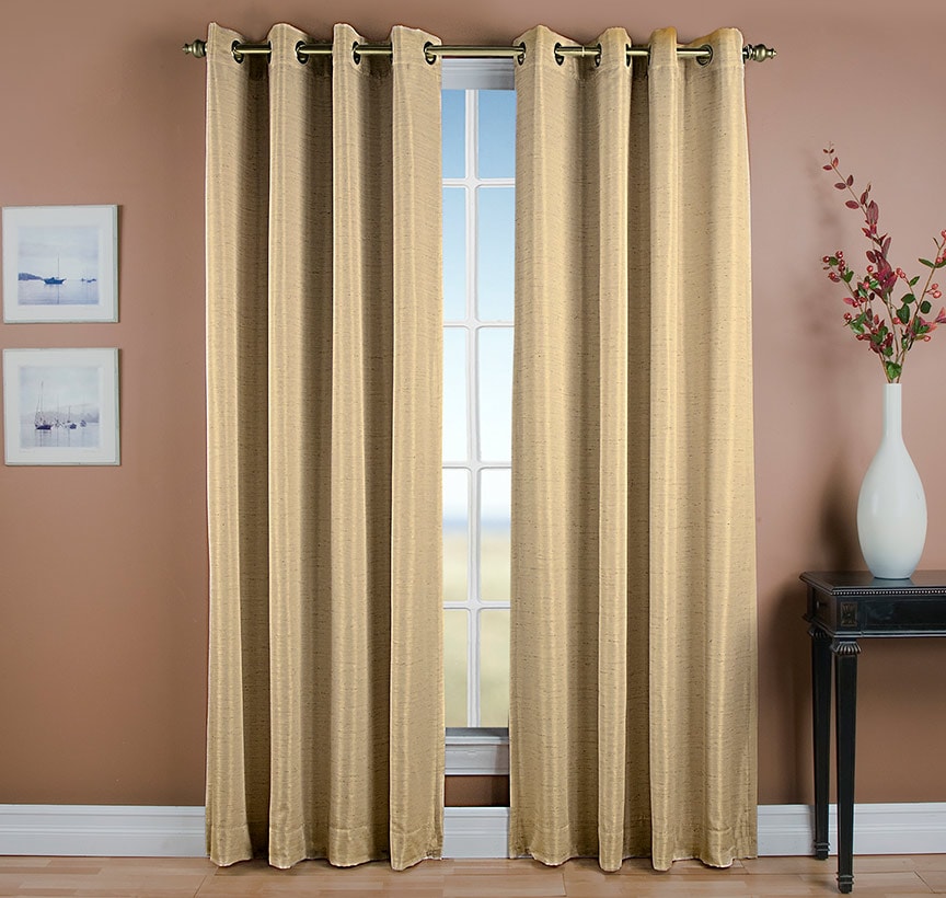 Grasscloth Room Darkening Window Panel