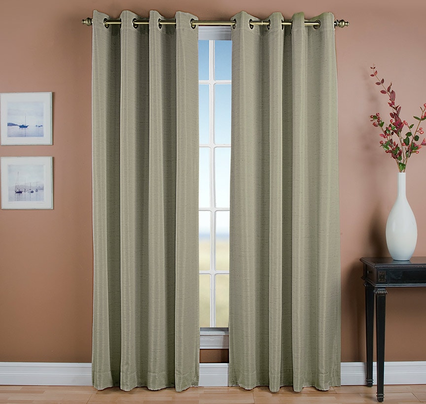 Grasscloth Room Darkening Window Panel