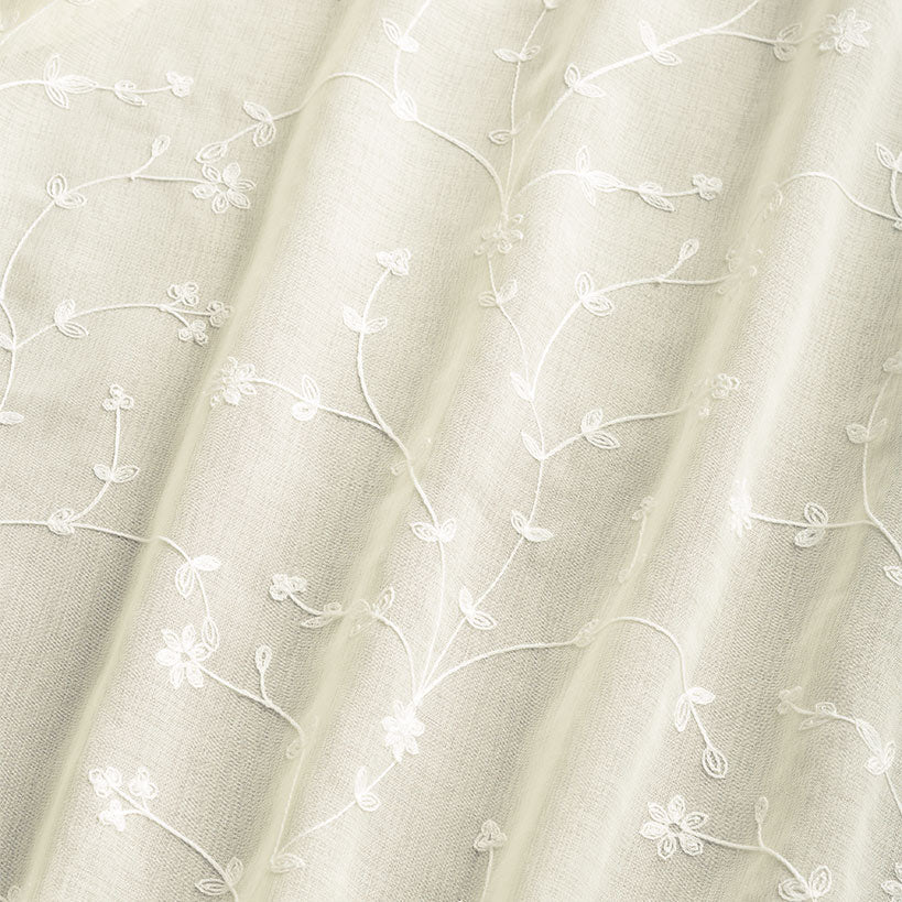 Embroidered Semi-Sheer Panel