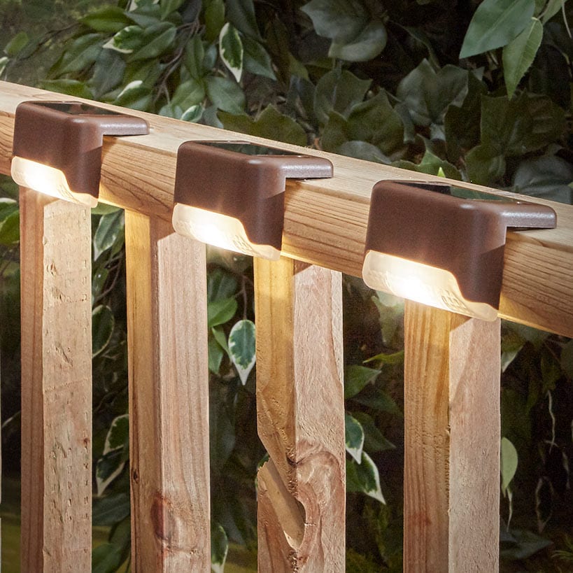 Solar LED Deck Lights Set of 3#select-item_brown