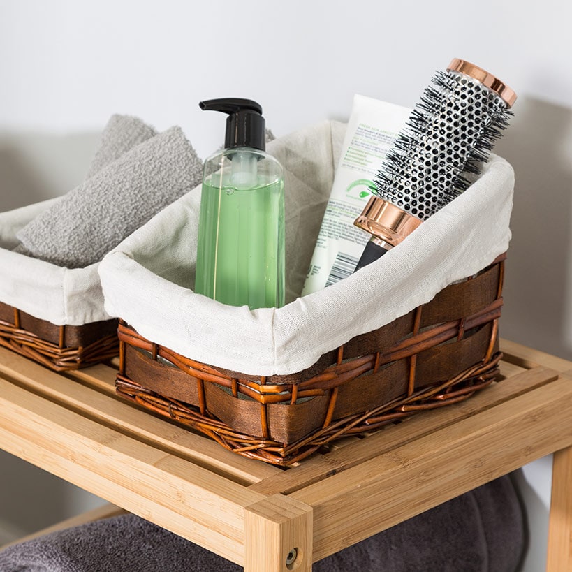 Wicker Hamper and Bath Combo Set 7-pc