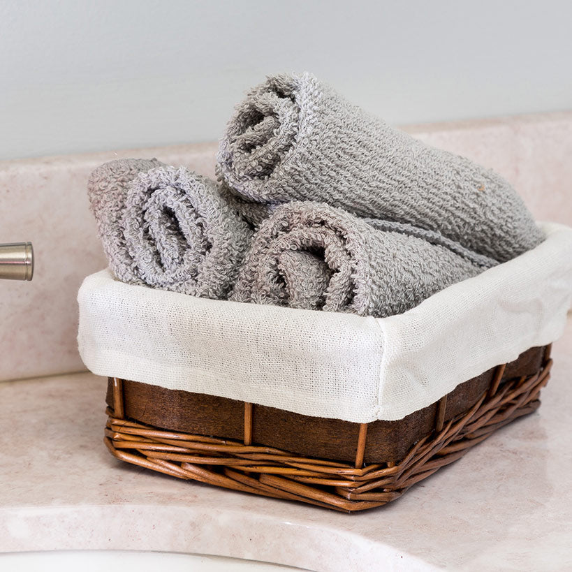 Wicker Hamper and Bath Combo Set 7-pc