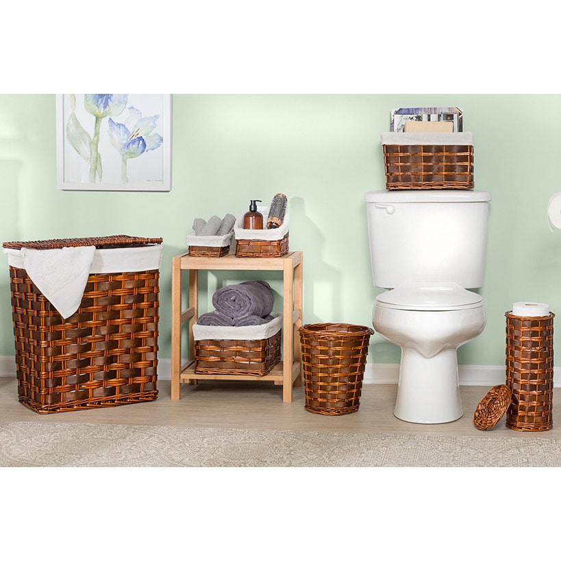 Wicker Hamper and Bath Combo Set 7-pc