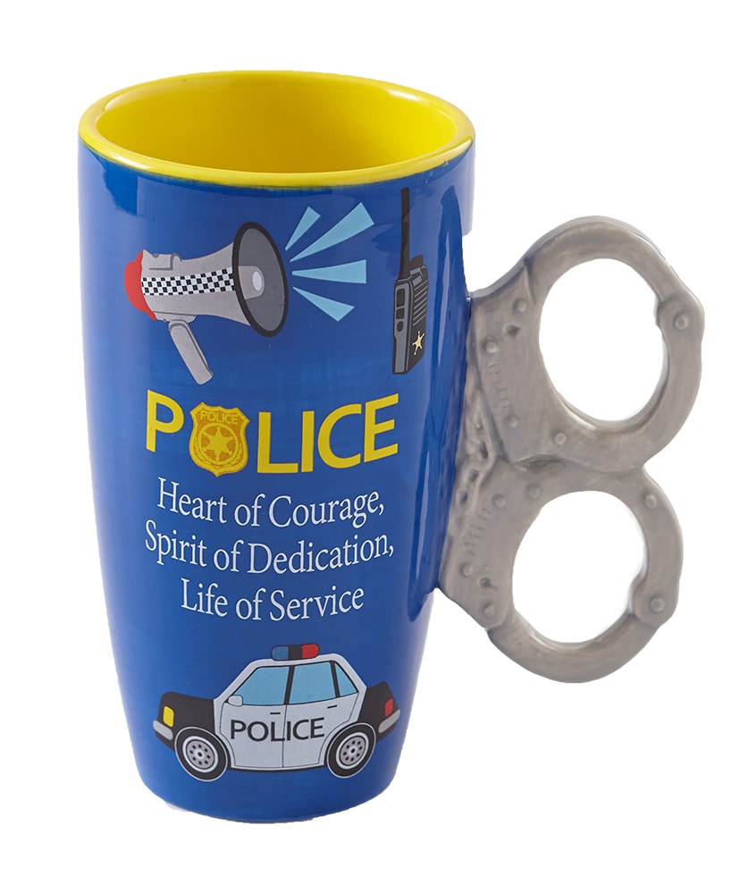 Hand Painted Ceramic Police Officer Gift Mug