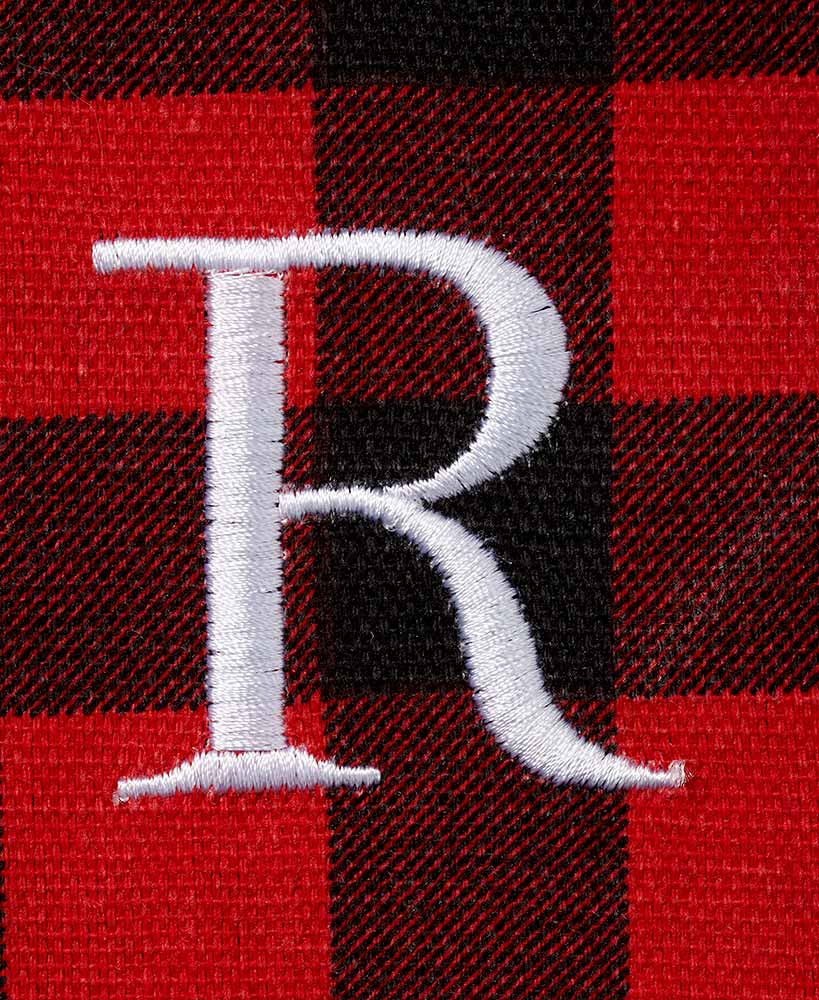 Women's Monogram Red Buffalo Plaid Tote Bag with Matching Purse Set