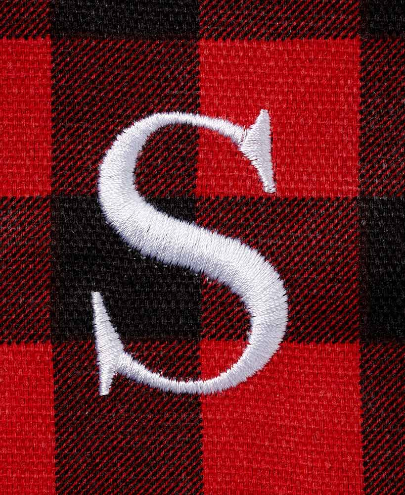 Women's Monogram Red Buffalo Plaid Tote Bag with Matching Purse Set