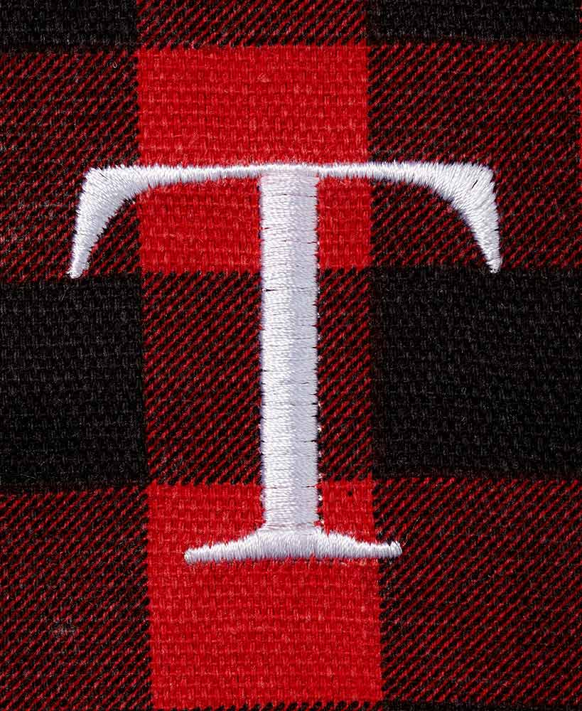 Women's Monogram Red Buffalo Plaid Tote Bag with Matching Purse Set