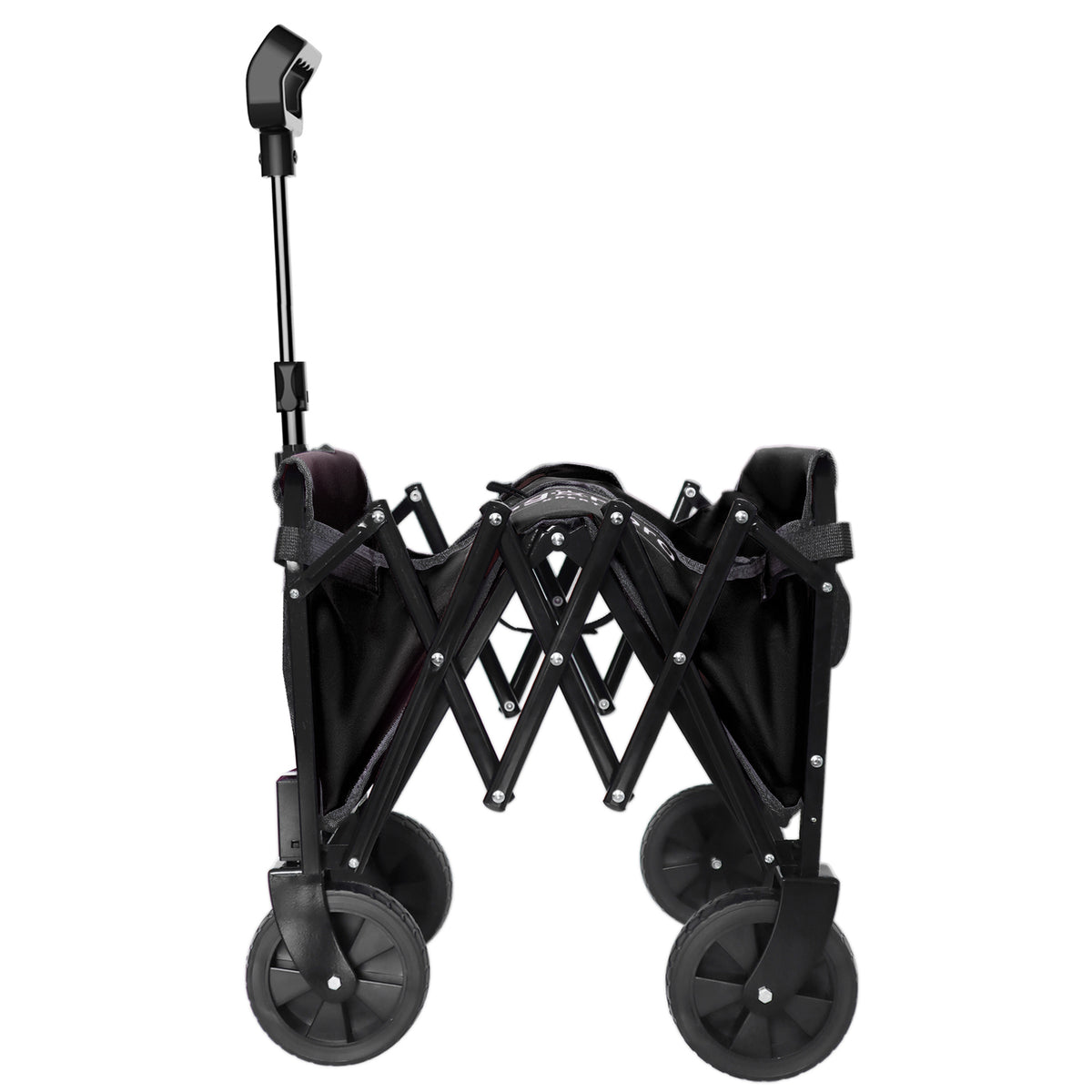 Expandable Dual-Layer Utility Wagon with 100% Extra Space - 220lbs Grocery Cart for Camping, Shopping, Sports, Gardening, Fishing, Black - image 13