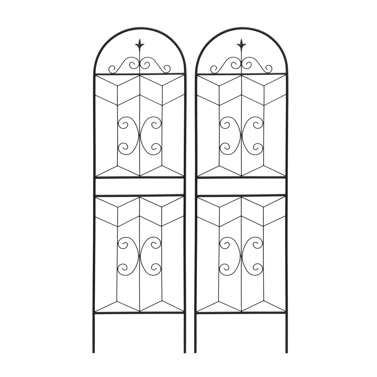 2 Pack Metal Garden Trellis 71" x 19.7" Rustproof Trellis for Climbing Plants Outdoor Flower Support Black - image 11