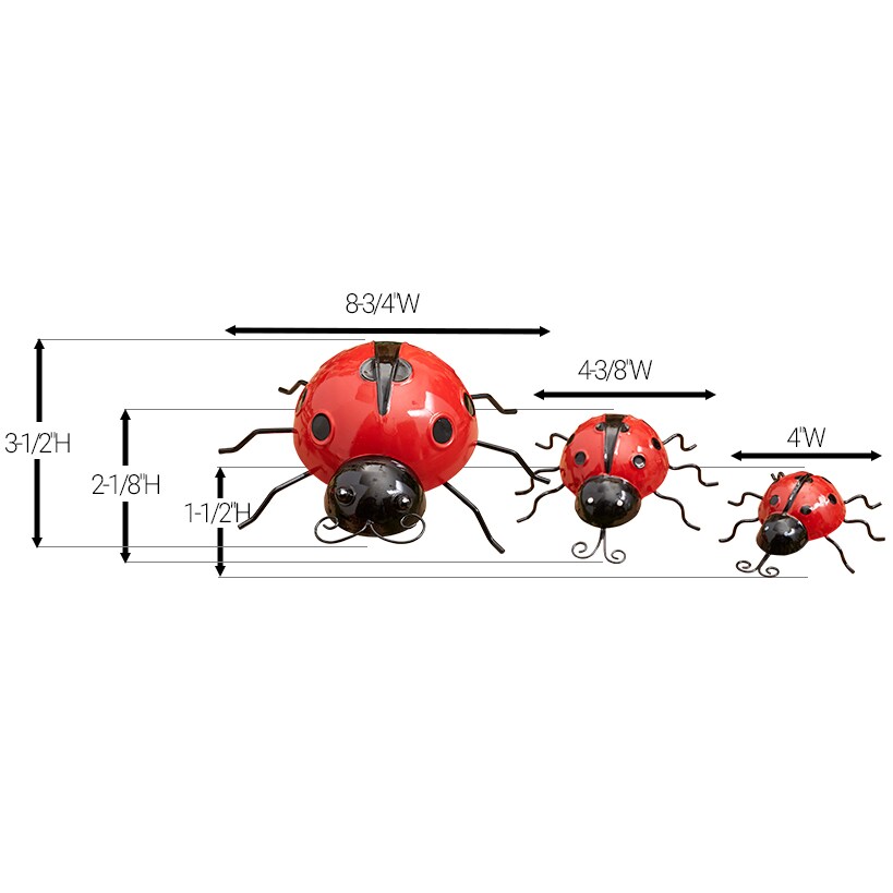 Sets of 4 Metal Garden Bugs