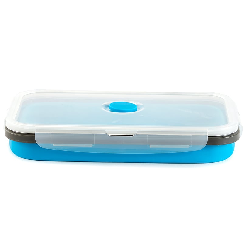 Collapsible Locking Lid Food Storage System Rectangle 8 pc Set