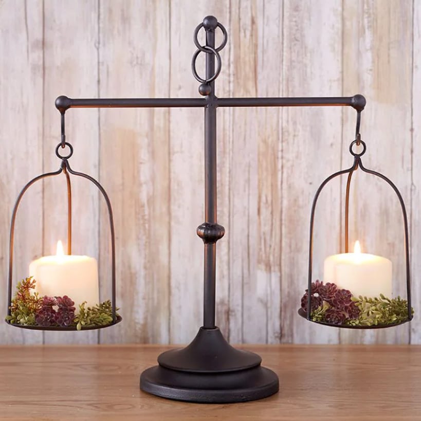 Decorative Farmhouse Scale Candleholder