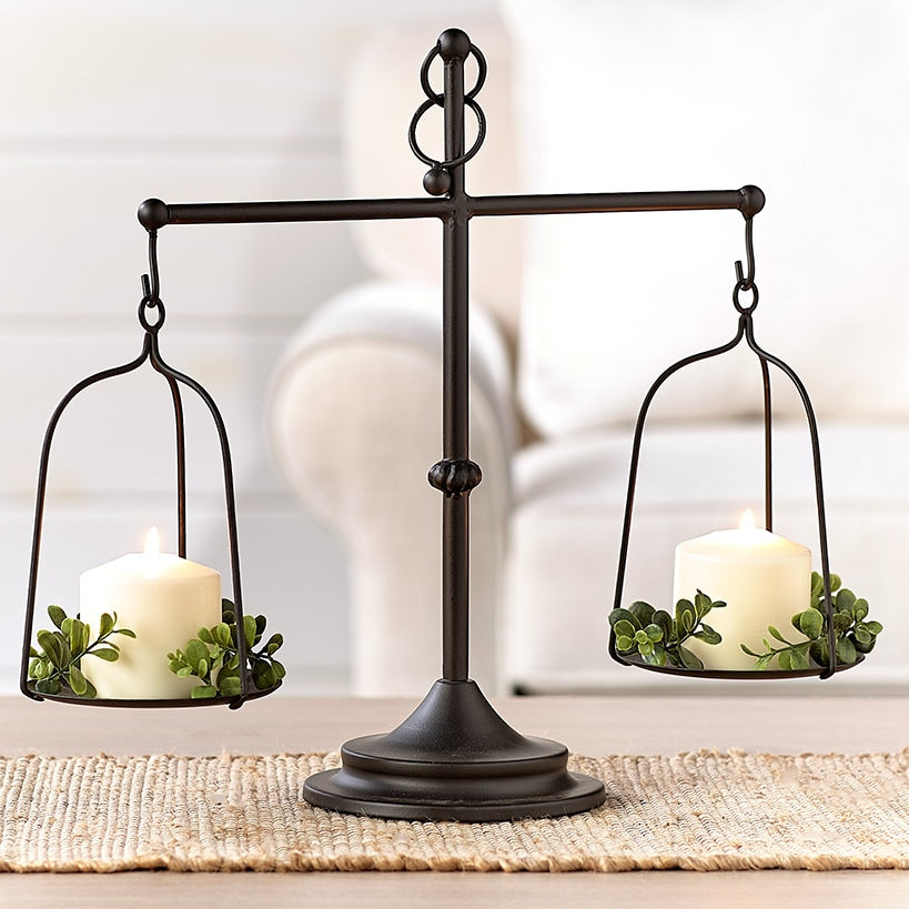 Decorative Farmhouse Scale Candleholder
