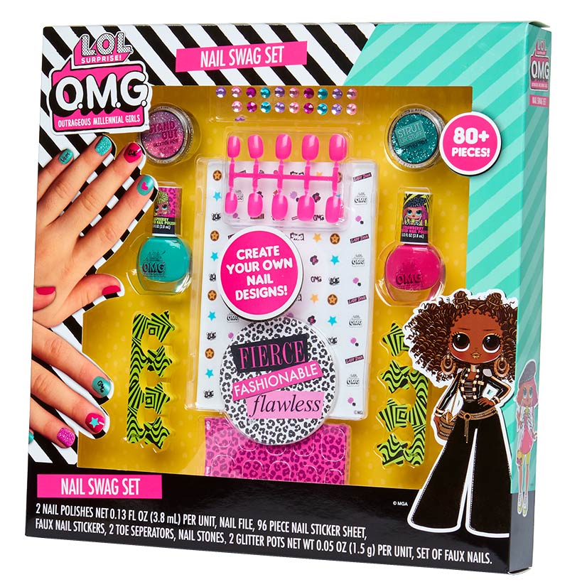 80+ Pc. LOL OMG DIY Nail Swag Set