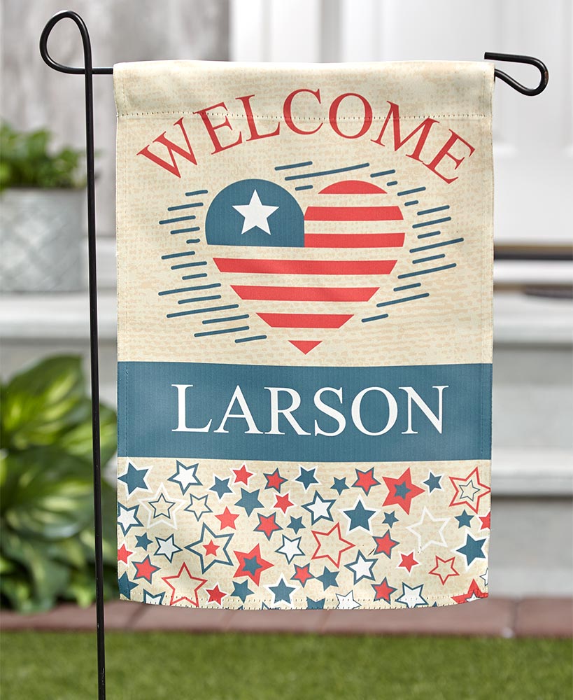 Personalized Welcome Double Sided Garden Flag
