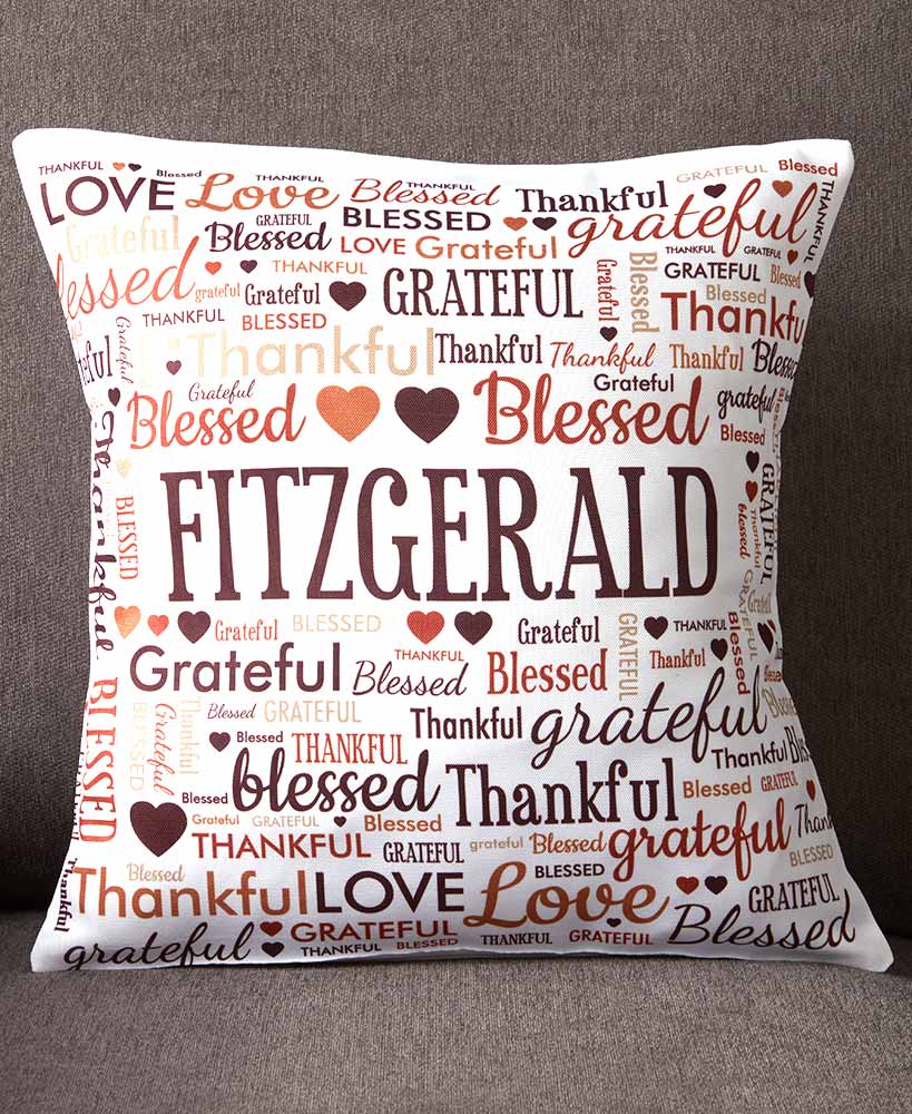 Personalized Family Word Art Sherpa Throws or Pillows