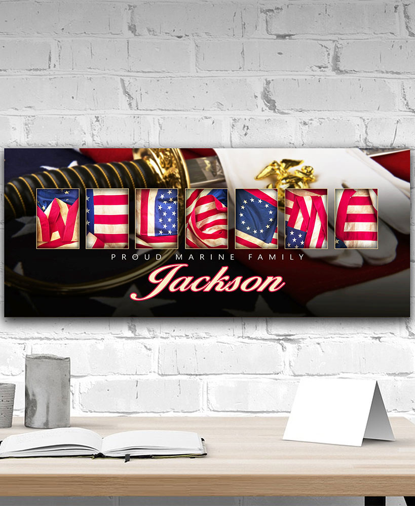 Personalized Proud Military Family Art