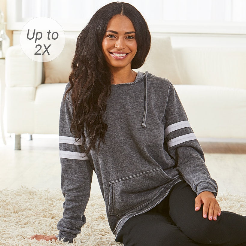 Athletic Stripe Pullover Hoodies