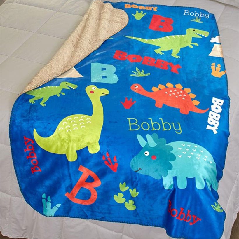 Personalized Kids' Sherpa Throws