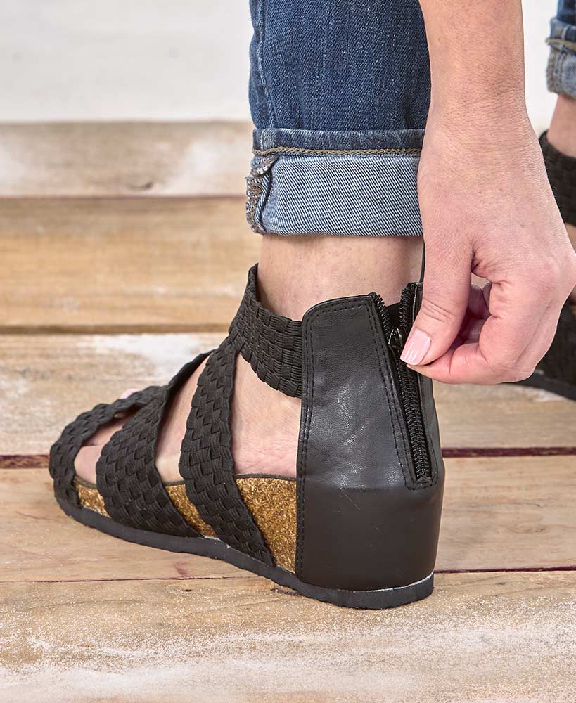 LUK-EES by MUK LUKS® Memory Foam Wedge Sandals