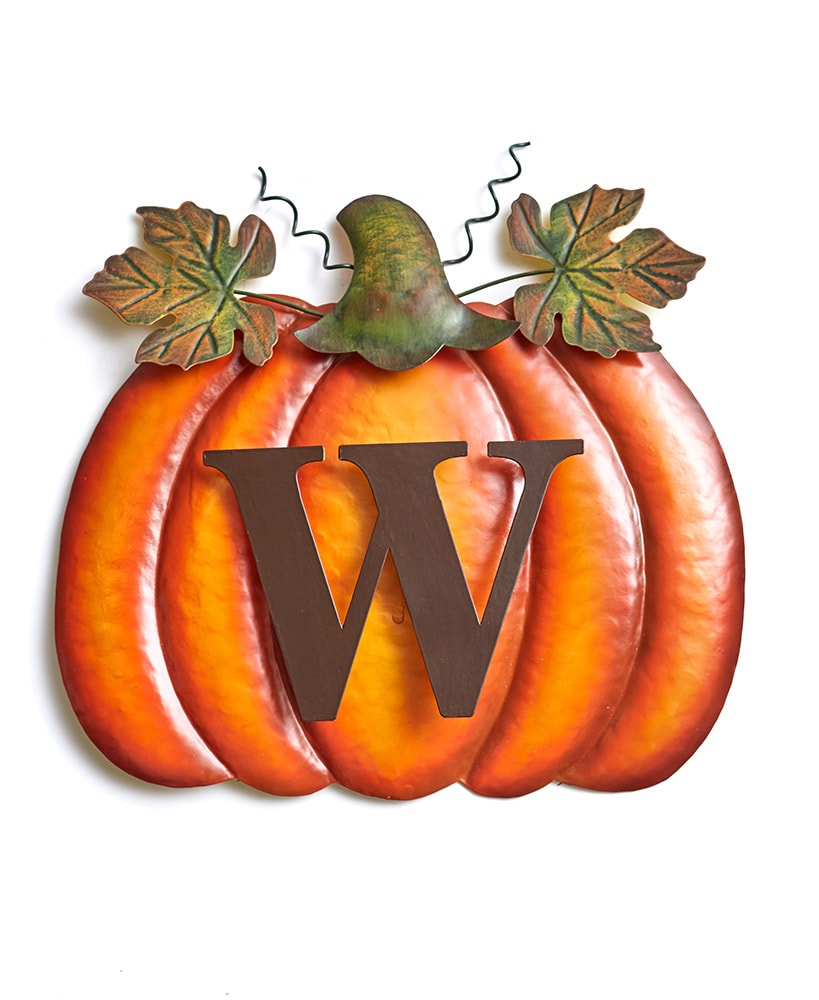 Monogram Pumpkin Stake