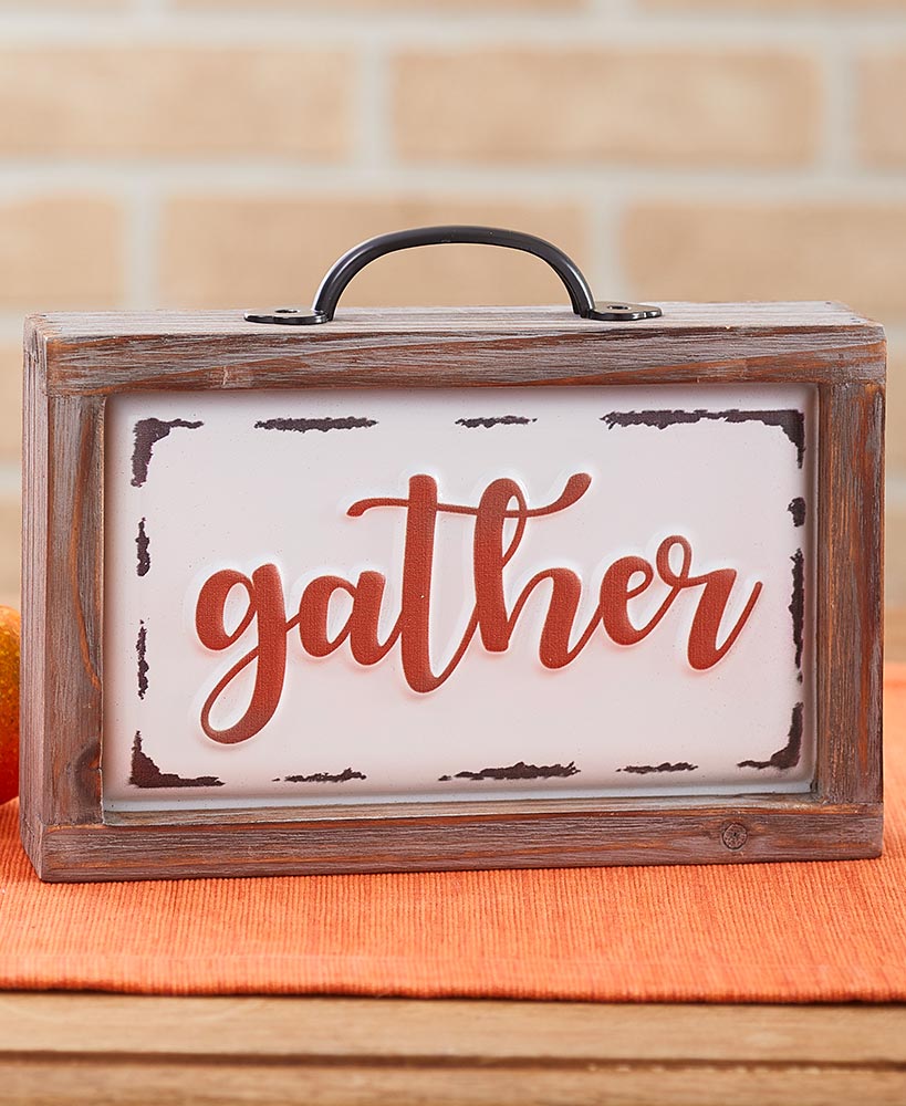 Harvest Enamel Block Signs