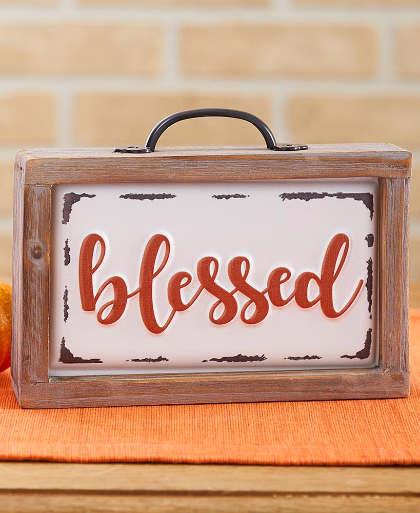 Harvest Enamel Block Signs