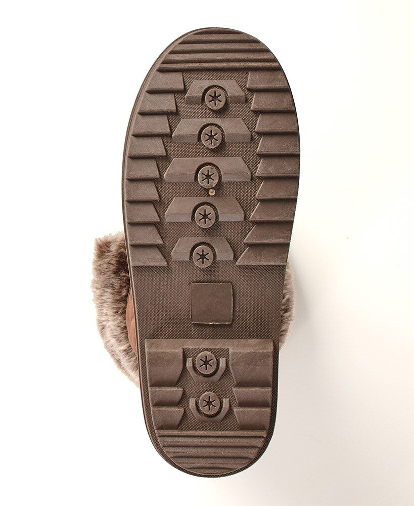 Fur Trim Quilted Duck Boots