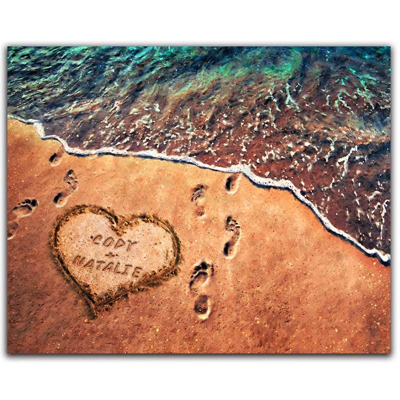 Personalized Toes in the Sand Wall Art