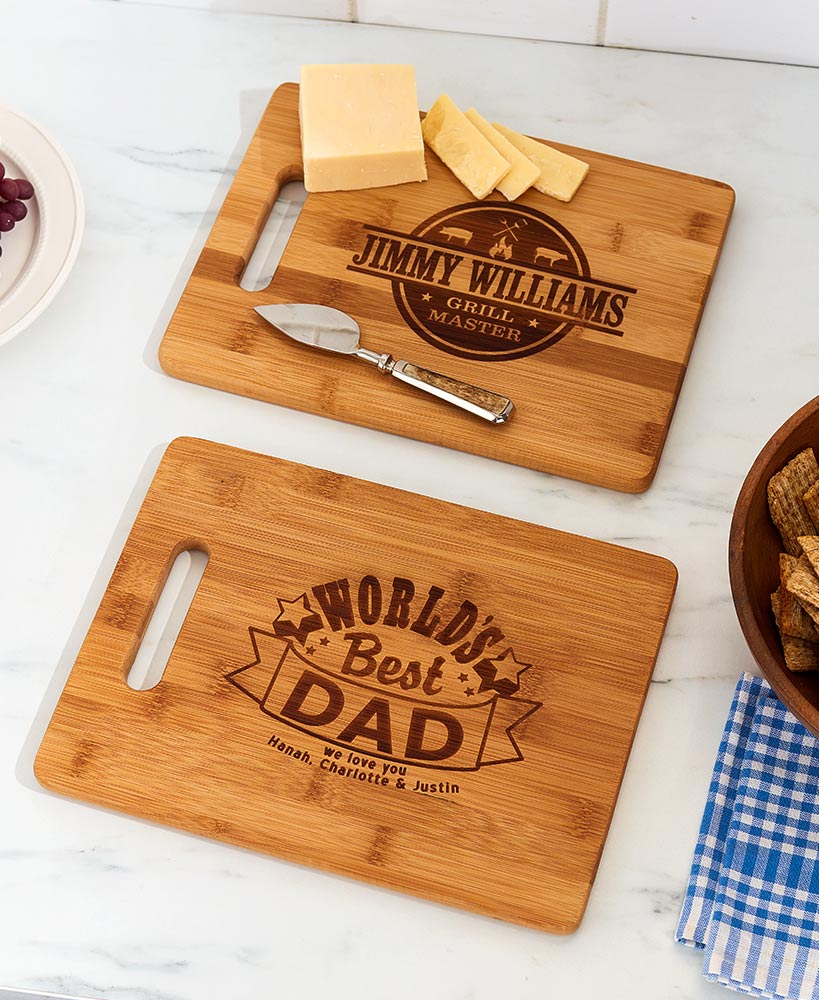 Personalized Men's Bamboo Cutting Boards