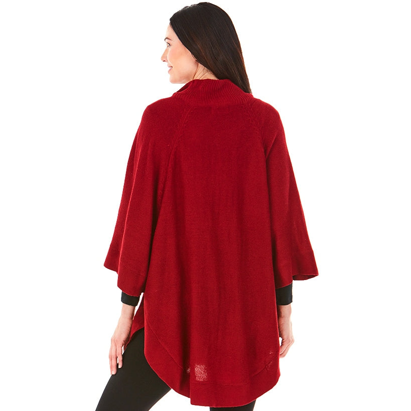 Button-Front Sweater Ponchos