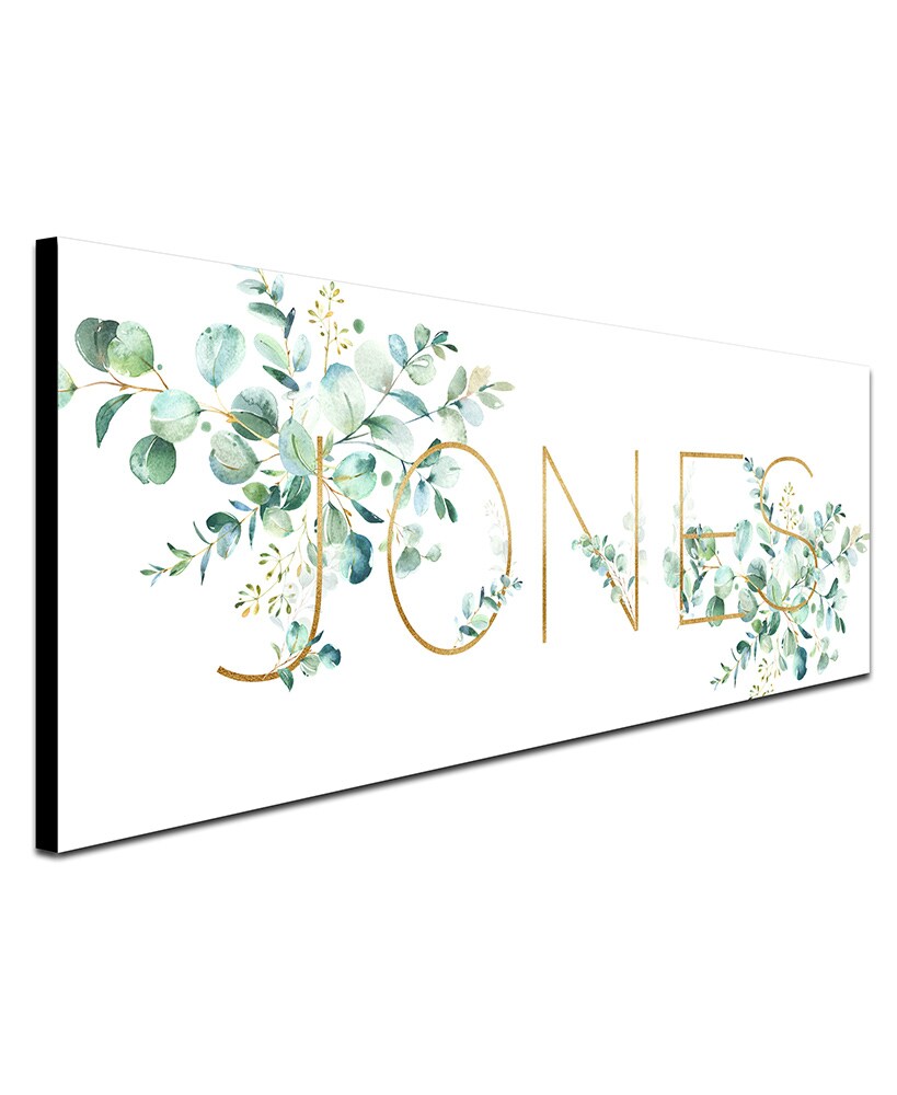 Personalized Floral Name Watercolor Foilage Wall Art